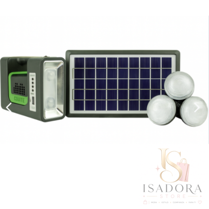Linterna Golite10 Solar con Panel  y 3 ampolletas para emergencias o vida cotidiana te acompaña